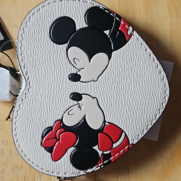 Kate Spade -for Disney Mickey & Minnie Heart-Shaped Coin Purse - Picture 3 of 11